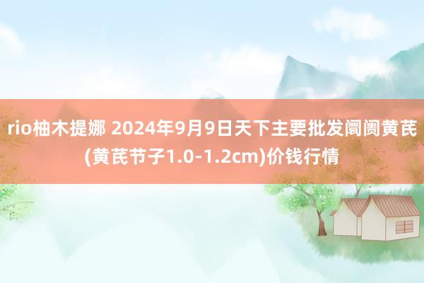 rio柚木提娜 2024年9月9日天下主要批发阛阓黄芪(黄芪节子1.0-1.2cm)价钱行情