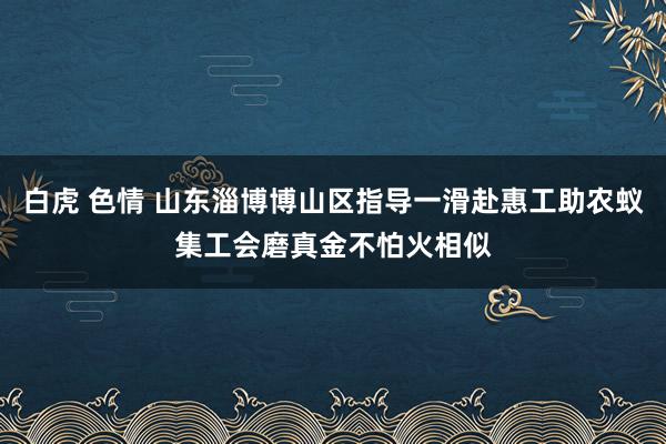 白虎 色情 山东淄博博山区指导一滑赴惠工助农蚁集工会磨真金不怕火相似