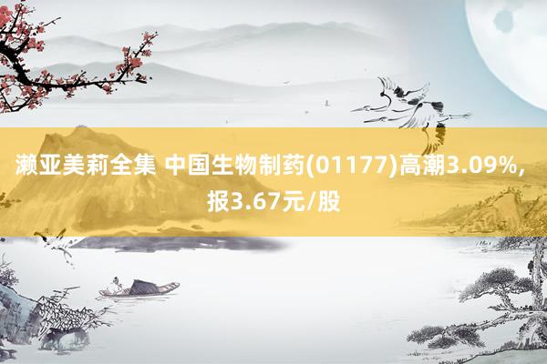 濑亚美莉全集 中国生物制药(01177)高潮3.09%， 报3.67元/股