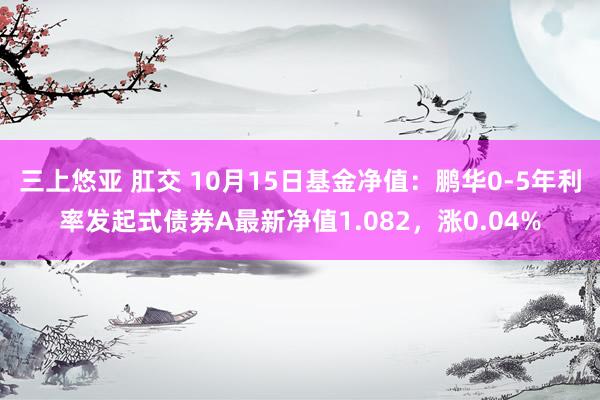 三上悠亚 肛交 10月15日基金净值：鹏华0-5年利率发起式债券A最新净值1.082，涨0.04%