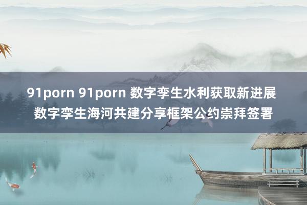 91porn 91porn 数字孪生水利获取新进展 数字孪生海河共建分享框架公约崇拜签署