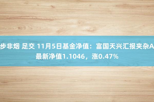 步非烟 足交 11月5日基金净值：富国天兴汇报夹杂A最新净值1.1046，涨0.47%