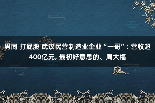 男同 打屁股 武汉民营制造业企业“一哥”: 营收超400亿元， 最初好意思的、周大福