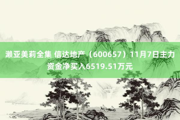 濑亚美莉全集 信达地产（600657）11月7日主力资金净买入6519.51万元