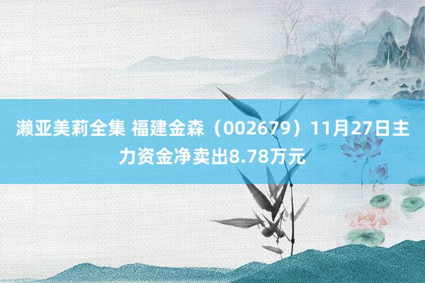 濑亚美莉全集 福建金森（002679）11月27日主力资金净卖出8.78万元