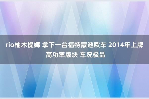 rio柚木提娜 拿下一台福特蒙迪欧车 2014年上牌 高功率版块 车况极品