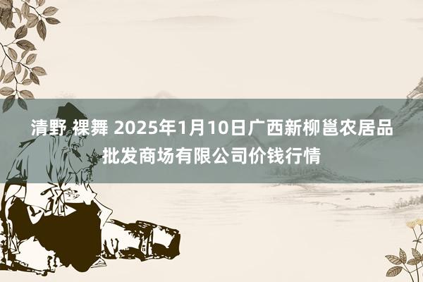 清野 裸舞 2025年1月10日广西新柳邕农居品批发商场有限公司价钱行情